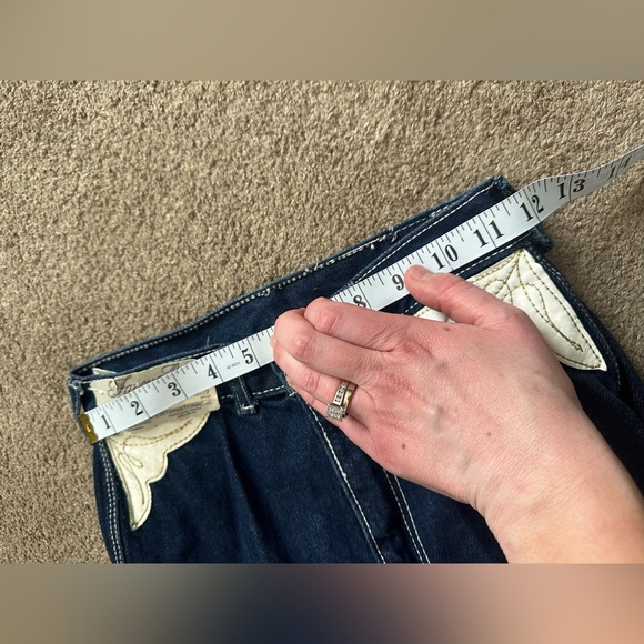 Vintage 80s Fancy Ass High Rise Saddle Tramp Dark Wash Jeans size 24/34 NWT - Picture 11 of 11